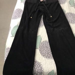 Juicy Couture black velour tracksuit bottoms